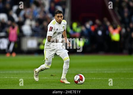 Londres, Royaume-Uni.9th janvier 2022.Londres Royaume-Uni 9th janvier 2022Raphinha (Leeds) lors du match de la West Ham vs Leeds Emirates FA Cup 3rd au London Stadium Stratford.Crédit : MARTIN DALTON/Alay Live News Banque D'Images
