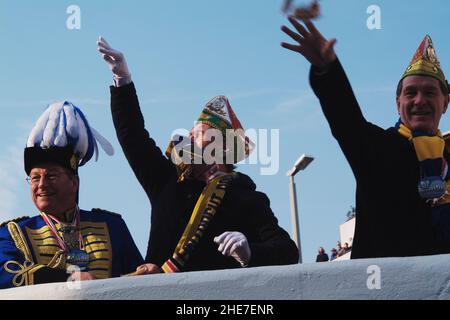 Karnevalsumzug à Braunschweig am 18.Février 2007, hier mit dem niedersächsischen Ministerpräsidenten Christian Wulff; Veranstater: Komitee Braunsch Banque D'Images