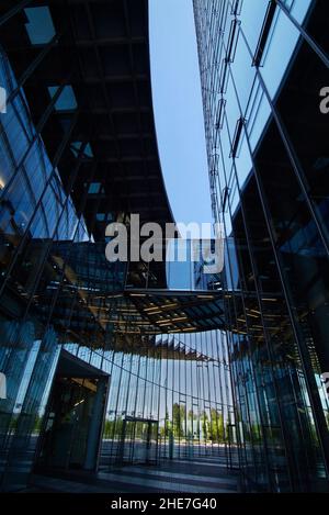 Post-Tour, Verwaltungsgebäude der Deutschen Post AG, 162,5 m, höchstes Gebäude in NRW, Architeken: Murphy und Jahn; Bonn, NRW, Deutschland, Europa | Banque D'Images