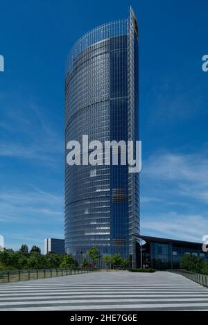 Post-Tour, Verwaltungsgebäude der Deutschen Post AG, 162,5 m, höchstes Gebäude in NRW, Architeken: Murphy und Jahn; Bonn, NRW, Deutschland, Europa | Banque D'Images