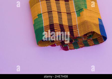 Kente textile a tiré de près Banque D'Images