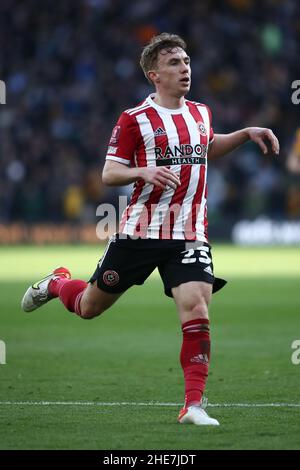 WOLVERHAMPTON, ROYAUME-UNI.JAN 9th Ben Osborn de Sheffield United photographié pendant le match de la coupe FA entre Wolverhampton Wanderers et Sheffield United à Molineux, Wolverhampton, le dimanche 9th janvier 2022.(Crédit : Kieran Riley | INFORMATIONS MI) crédit : INFORMATIONS MI et sport /Actualités Alay Live Banque D'Images