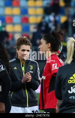 Frosinone, Frosinone, Italie.8th janvier 2022.Cristiana Girelli de Juventus Women lors de la finale 2021/22 de football de la Supercup italienne entre Juventus FC et AC Milan au stade Benito Stirpe de Frosinone, Italie, le 8th janvier 2022 (Credit image: © Raffaele Conti/Pacific Press via ZUMA Press Wire) Banque D'Images