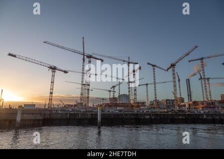 Chantier d'Überseequatier à Hambourg Banque D'Images