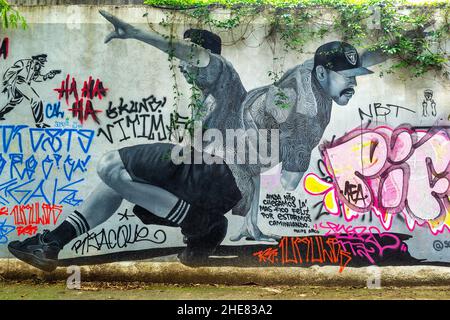 La Batman Alley.Le Beco de Batman est un lieu célèbre et une attraction touristique majeure de la ville. jan.9, 2022 Banque D'Images