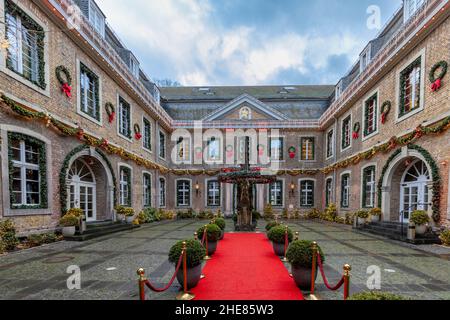 Lieu de l'événement de Wolkenburg décoré pour Noël Banque D'Images