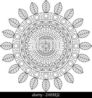 Mandala florale, illustration vectorielle Illustration de Vecteur