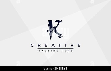 Résumé Monogramme lettre K logo concept.Modèle d'icône vectorielle original k kk minimaliste.Symbole alphabétique graphique Illustration de Vecteur
