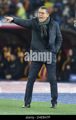 Stade Olimpico, Rome, Italie.9th janvier 2022.Serie Un championnat de football, COMME Roma contre FC Juventus; Marco Landucci assistant entraîneur du FC Juventus crédit: Action plus Sports/Alamy Live News Banque D'Images