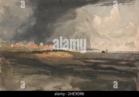 Samuel Palmer - à Hailsham, Sussex - une tempête approche Banque D'Images