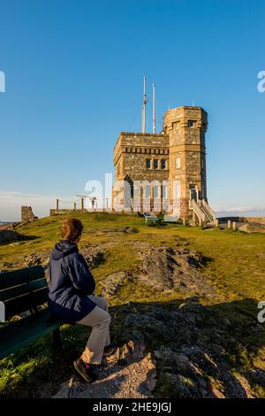 Tour Cabot, lieu historique national de signal Hill, St. John's (Terre-Neuve), Canada.M. Banque D'Images