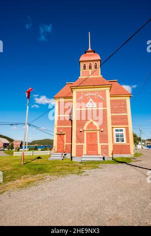 The Parish Hall, Trinity, péninsule de Bonavista, Terre-Neuve, Canada. Banque D'Images