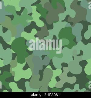 Motif camouflage militaire sans couture, illustration vectorielle plate simple pour l'emballage, le tissu et l'arrière-plan Illustration de Vecteur