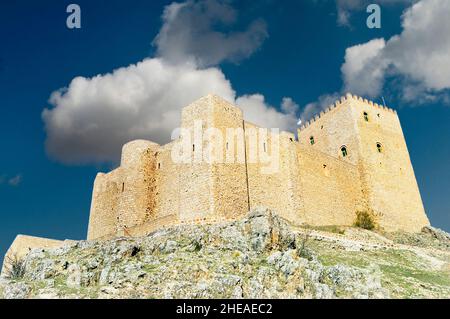 Château arabe de Segura de la Sierra, Jaen. Banque D'Images