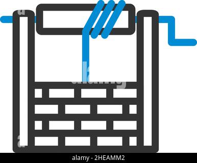 Icône de puits. Contour gras modifiable avec Color Fill Design. Illustration vectorielle. Illustration de Vecteur