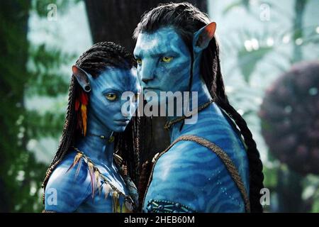 AVATAR 2019 20th Century Fox film avec Zoe Saldana et Sam Worthington Banque D'Images