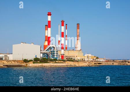 L'Autorité de l'électricité de Chypre, centrale électrique Ormideia.Dhekelia, Larnaca, Chypre. Banque D'Images