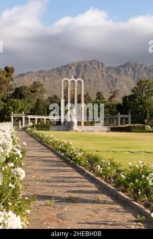 Huguenot Monument, inauguré en 1948, à Franschhoek, Cap-Occidental, Afrique du Sud,05 janvier 2022. Banque D'Images