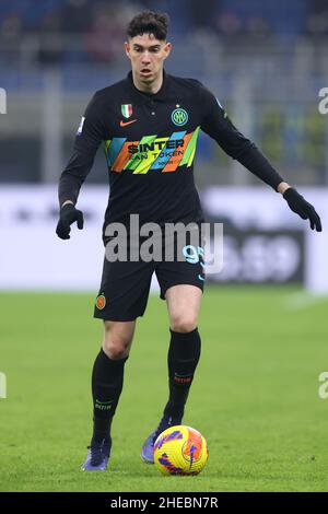 Milan, Italie.9th janvier 2022.Alessandro Bastoni du FC Internazionale pendant le match de la série A à Giuseppe Meazza, Milan.Crédit photo à lire: Jonathan Moscrop/Sportimage crédit: Sportimage/Alay Live News Banque D'Images