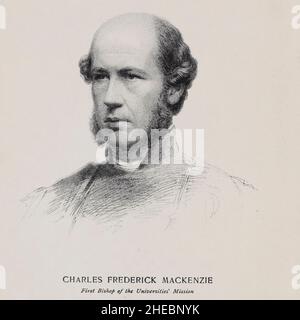 EVÊQUE CHARLES MACKENZIE Eglise d'Angleterre Evêque d'Afrique centrale (1825 à 1862) une photographie du livre « l'histoire de la mission des universités en Afrique centrale, 1859-1898 » par Anne Elizabeth Mary Anderson Morshead,Mission des universités en Afrique centrale 1899 [Charles Frederick Frazier Mackenzie (1825–62) était un évêque de l'Église d'Angleterre d'Afrique centrale.Il est commémoré dans certains calendriers de l'Église anglicane] Banque D'Images