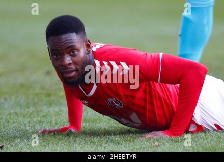 LONDRES, Royaume-Uni, JANVIER 09 : Jonathan Leko de Charlton Athletic (en prêt de Birmingham City) pendant la coupe FA troisième tour propre entre Charlton Banque D'Images