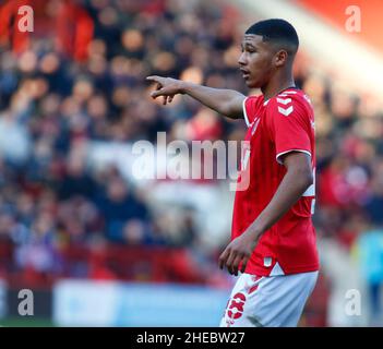 LONDRES, Royaume-Uni, JANVIER 09 : Mason Burstow de Charlton Athletic lors de la coupe FA troisième tour entre Charlton Atheltic et Norwich City à Banque D'Images