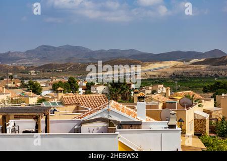 Ex pats vivant en Espagne, Alfoquia, Vallée d'Almanzora, province d'Almeria, Andalousie,Espagne Banque D'Images