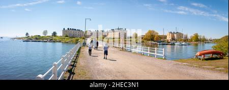 Printemps dans la forteresse de la mer de Suomenlinna, Helsinki, Finlande Banque D'Images