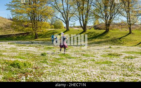 Printemps dans la forteresse de la mer de Suomenlinna, Helsinki, Finlande Banque D'Images
