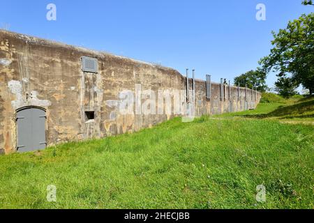 France, Bas Rhin, Mutzig, fort Mutzig (Feste Kaiser Wilhelm II), batterie de boucliers n?1 Banque D'Images