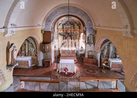 France, Pyrénées Atlantiques, Béarn, Castet, l'église paroissiale de Saint Polycarpe Banque D'Images