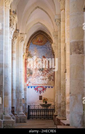 France, Nievre, Saint-Révérien, village sur la via Lemovicensis ou Vezelay Way, l'une des voies principales vers Saint-Jacques de Compostelle, église romane Saint-Révérien du 12th siècle, site de Clunac Banque D'Images
