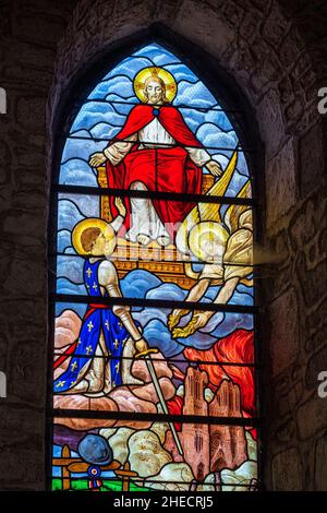 France, Nièvre, Saint-Pierre-le-Moutier, scène sur la via Lemovicensis ou Vezelay, l'une des voies principales vers Saint-Jacques-de-Compostelle, église Saint-Pierre Banque D'Images