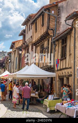 France, deux-Sèvres, Parthenay, prenez l'un des chemins de Saint-Jacques-de-Compostelle (Plantagenet Way), quartier médiéval de Saint-Jacques Banque D'Images