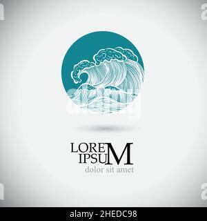 Logo vague de mer.Illustration vectorielle Illustration de Vecteur
