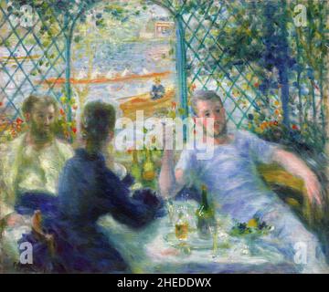 Déjeuner au Restaurant Fournaise (déjeuner des tondeuses) par Pierre Auguste Renoir (1841-1919), huile sur toile, 1875 Banque D'Images