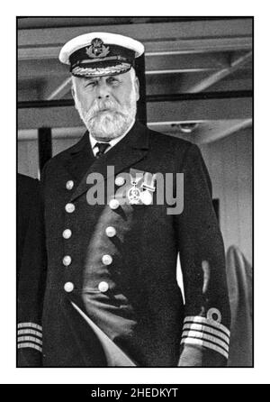 CAPITAINE DU TITANIC EDWARD SMITH 9th juin 1911 .le capitaine Edward Smith est le plus célèbre pour son rôle à la tête du Titanic, le capitaine pendant le dernier voyage désastreux et le naufrage du Titanic.Il descendit avec son navire. Banque D'Images