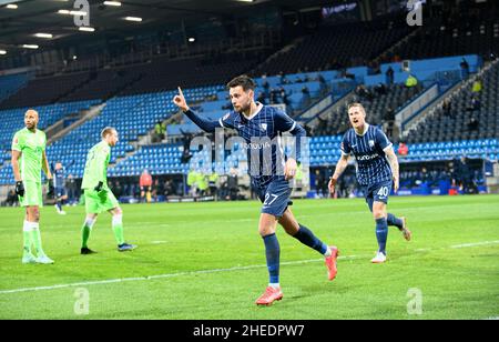 Jubilation Milos PANTOVIC (BO) après son but à 1: 0, Soccer 1.Bundesliga, 18th jour de match, VfL Bochum (BO) - VfL Wolfsburg (WOB), le 9th janvier 2022 à Bochum/Allemagne.#DFL les règlements interdisent toute utilisation de photographies comme séquences d'images et/ou quasi-vidéo # Â Banque D'Images