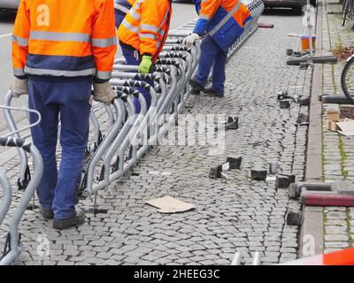 ouvrier routier Banque D'Images