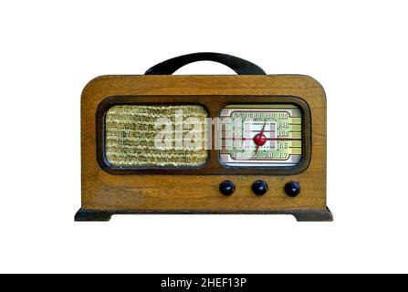 Radio tube vintage du milieu du siècle. Banque D'Images