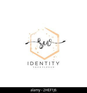 SW Handwriting logo vector art de la signature initiale, mariage, mode, jowerly, boutique,floral et botanique avec modèle créatif pour n'importe quelle entreprise Illustration de Vecteur
