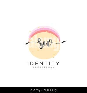 SW Handwriting logo vector art de la signature initiale, mariage, mode, jowerly, boutique,floral et botanique avec modèle créatif pour n'importe quelle entreprise Illustration de Vecteur