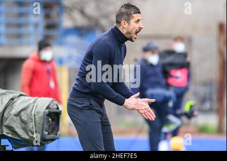 Stade Carlo Castellani, Empoli, Italie, 09 janvier 2022,L'entraîneur-chef Alessio Dionisi (Sassuolo) pendant le FC Empoli vs US Sassuolo - football italien se Banque D'Images