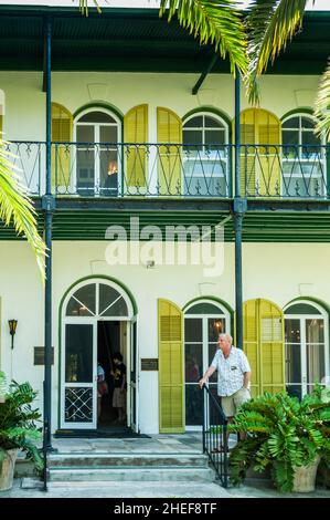 Key West, maison d'Ernest Heminway Banque D'Images