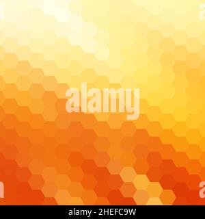 fond hexagonal orange. conception géométrique Banque D'Images