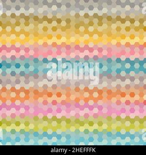 Arrière-plan abstrait avec polygones hexagonaux en vitraux Banque D'Images