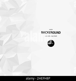 arrière-plan vectoriel abstrait gris composé de triangles gris. Banque D'Images