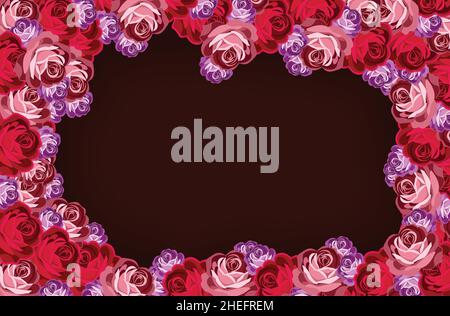 Saint-Valentin romantique amour concept avec des fonds roses, Illustration de Vecteur