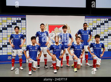 Kanagawa, Japon.9th janvier 2022.Yokohama F Marinos équipe football/Soccer : 2022 Yokohama F Marinos Nouvelle présentation de l'équipe au Nissan Hall à Kanagawa, Japon .Credit: AFLO/Alay Live News Banque D'Images