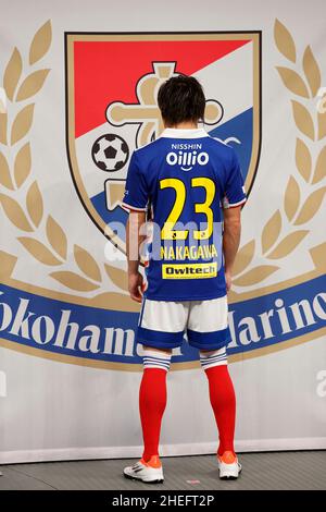 Kanagawa, Japon.9th janvier 2022.Teruhito Nakagawa (F.Marinos), Yokohama F Marinos équipe football/Soccer : 2022 Yokohama F Marinos Nouvelle présentation de l'équipe au Nissan Hall à Kanagawa, Japon .Credit: AFLO/Alay Live News Banque D'Images